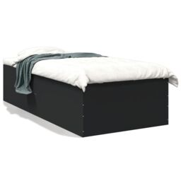 Berkfield Home Bed Frame without Mattress Black 75x190 cm Small Single - thumbnail 2