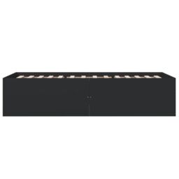 Berkfield Home Bed Frame without Mattress Black 75x190 cm Small Single - thumbnail 5