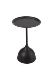 Living and Home Modern Small Round Metal Side Table in Black - thumbnail 4