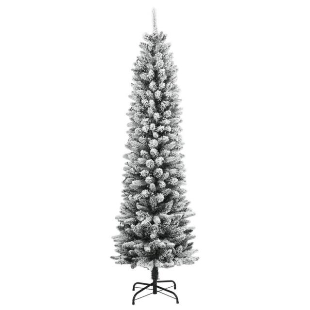 Berkfield Home Beautiful Artificial Christmas Tree 300 LEDs & Flocked Snow 240 cm in Green - image 1
