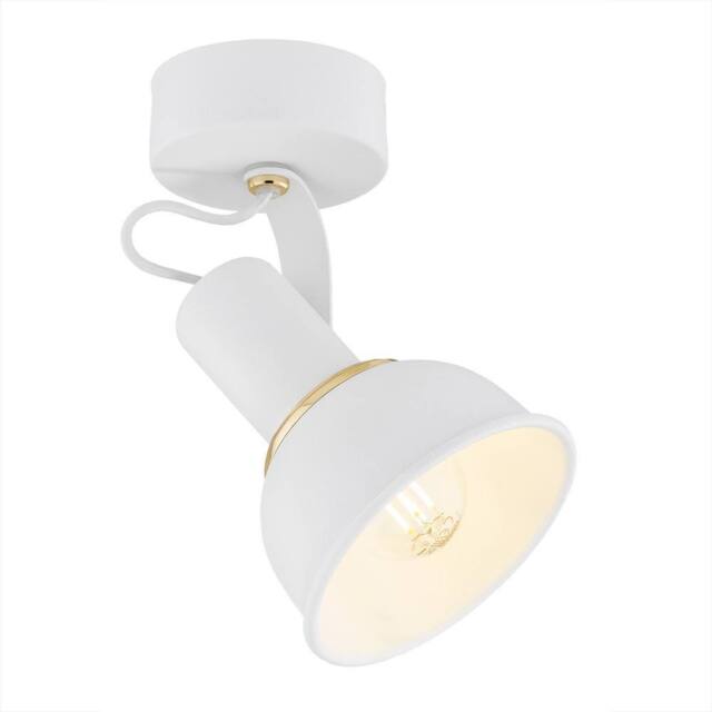 Netlighting Twist Single Spotlight White Structure Brass Elements - image 1