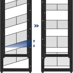SONGMICS 12-Tier Stackable Shoe Storage Metal Adjustable Flat Angled Shelves in Black - thumbnail 6
