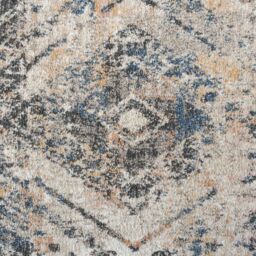 Kukoon Greige Distressed Diamond Area Rug in Beige - Size: 80 cm x 150 cm - thumbnail 3