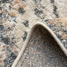 Kukoon Greige Distressed Diamond Area Rug in Beige - Size: 80 cm x 150 cm - thumbnail 4