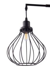 Living and Home Modern Industrial Black 3-Head Floor Lamp with Lantern Style Shade - thumbnail 6