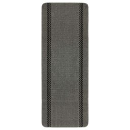THE RUGS Washable Non-Slip Designer Mat Dark Grey Border - 116D - Size: 50 cm x 80 cm - thumbnail 1