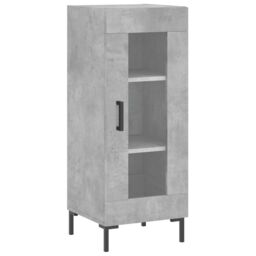 Berkfield Home Highboard Concrete Grey 34.5x34x180 cm Engineered Wood - thumbnail 5