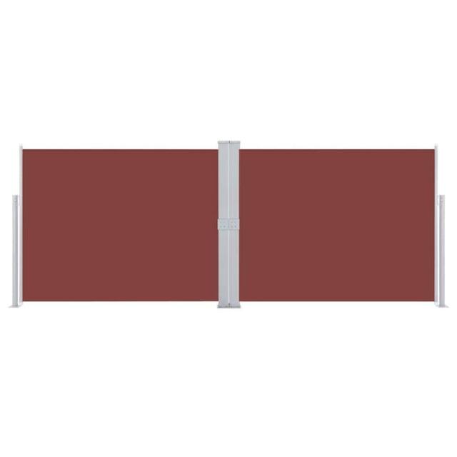 Berkfield Home Retractable Side Awning Brown 140x1000 cm in Burgundy - image 1