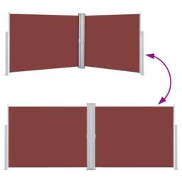 Berkfield Home Retractable Side Awning Brown 140x1000 cm in Burgundy - thumbnail 5
