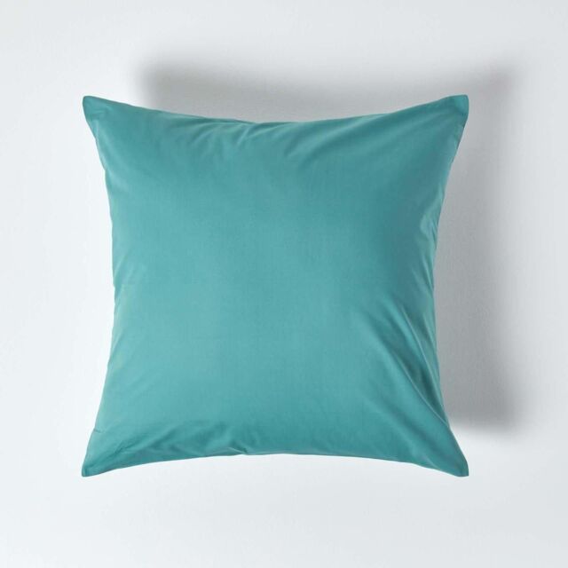 Homescapes Continental Egyptian Cotton Pillowcase 200 TC, 60 x 60 cm in Teal - image 1