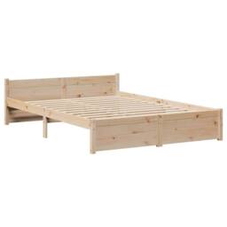 Berkfield Home Beautiful Bed Frame with Headboard without Mattress 135x190 cm Double in Light Tan - thumbnail 5