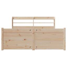 Berkfield Home Beautiful Bed Frame with Headboard without Mattress 135x190 cm Double in Light Tan - thumbnail 4