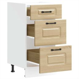 Berkfield Home Kitchen Base Cabinet Kalmar Sonoma Oak Engineered Wood - thumbnail 5