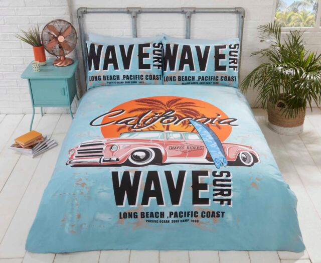 Rapport Home California Polycotton Duvet Cover Set With Pillowcase in Blue - Size: King - image 1
