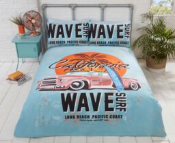 Rapport Home California Polycotton Duvet Cover Set With Pillowcase in Blue - Size: King - thumbnail 1