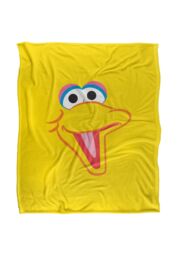Sesame Street Big Bird Head Silky Touch Super Soft Throw Blanket 152 X 127 cm in White - thumbnail 1