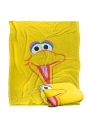 Sesame Street Big Bird Head Silky Touch Super Soft Throw Blanket 152 X 127 cm in White - thumbnail 2