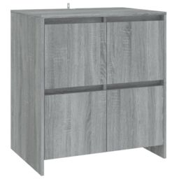 Berkfield Home Sideboards 2 pcs Grey Sonoma 70x41x75 cm Engineered Wood - Size: 70 x 41 x 75 cm - thumbnail 4