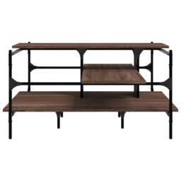 Berkfield Home Decorative Coffee Table Brown Oak 100x100x48.5 cm Engineered¬†Wood - thumbnail 5