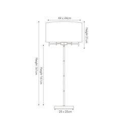 Ruma Tall Silver 5 Light Metal Floor Lamp Art Deco Elegant Lighting Drum Shade - thumbnail 5