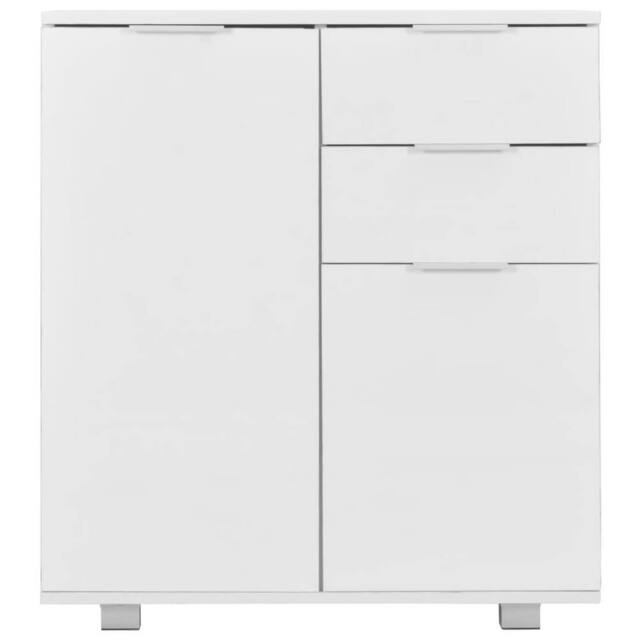 Berkfield Home Sideboard High Gloss White 71x35x76 cm Engineered Wood - Size: 71 x 35 x 76 cm - image 1