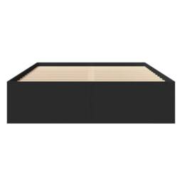 Berkfield Home Bed Frame without Mattress Black 120x200 cm Engineered Wood - Size: Small Double - thumbnail 5