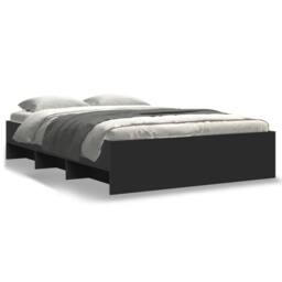 Berkfield Home Bed Frame without Mattress Black 120x200 cm Engineered Wood - Size: Small Double - thumbnail 1