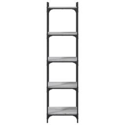 Berkfield Home Bookcase 5-Tier Grey Sonoma 40x30x154 cm Engineered Wood - Size: 40 x 30 x 154 cm - thumbnail 4