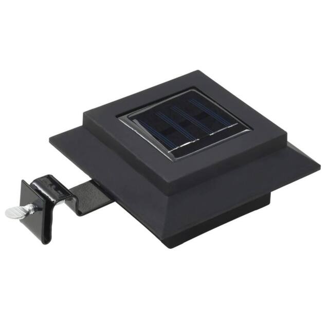 Berkfield Home Outdoor Solar Lamps 6 pcs LED Square 12 cm Black - image 1