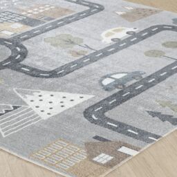 Livabliss Lilian - Kids Beige Grey Orange Blue Washable Rug for Children's Rooms - Size: 140 cm x 200 cm - thumbnail 6