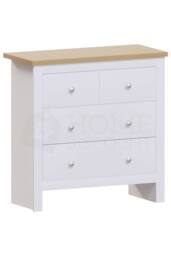 HD Designs 4 Drawer Storage Cabinet Sideboard Unit Bedroom Hallway in White - thumbnail 6
