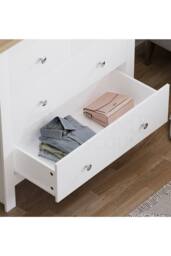 HD Designs 4 Drawer Storage Cabinet Sideboard Unit Bedroom Hallway in White - thumbnail 4