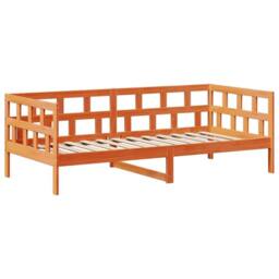 Berkfield Home Day Bed with Roof without Mattress Wax Brown 90x200 cm Solid Wood - thumbnail 6