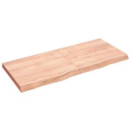 Berkfield Home Beautiful Wall Shelf Light Brown 140x60x(2-6) cm Treated Solid Wo - thumbnail 2