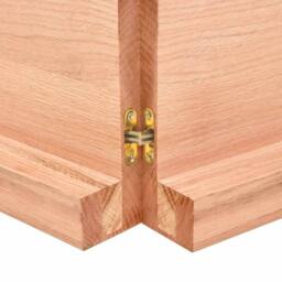 Berkfield Home Beautiful Wall Shelf Light Brown 140x60x(2-6) cm Treated Solid Wo - thumbnail 7