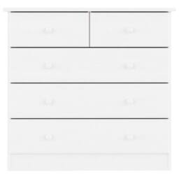 Berkfield Home Beautiful Chest of Drawers ALTA White 77x35x73 cm Solid Wood Pine - Size: 77 x 35 x 73 cm - thumbnail 4