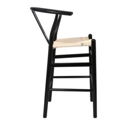 Nicholas Winter Wooden Scandi Danish Style Bar Stool - Black/Natural in Black - thumbnail 6