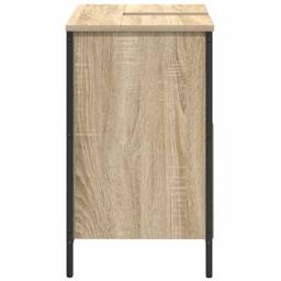 Berkfield Home Modern Bathroom Basin Cabinet Sonoma Oak 60x34.5x60 cm in Light Tan - thumbnail 7