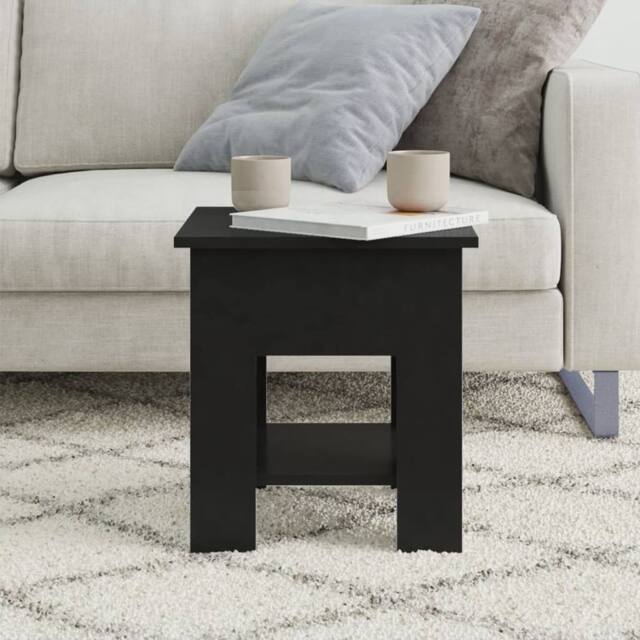 Berkfield Home Modern Coffee Table Black 40x40x42 cm Engineered Wood - Size: 40 x 40 x 42 cm - image 1