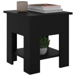 Berkfield Home Modern Coffee Table Black 40x40x42 cm Engineered Wood - Size: 40 x 40 x 42 cm - thumbnail 4