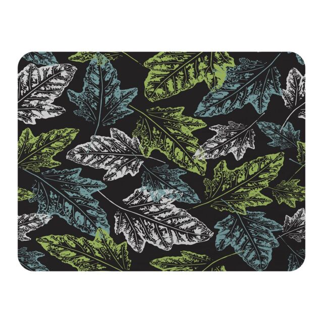 Benjamin Tate Design Leaf Print On Dark Blanket in Natural - Size: 120 cm x 150 cm - image 1