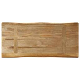 Berkfield Home Table Top Live Edge 80x40x3.8 cm Solid Wood Rough Mango in Brown - thumbnail 5