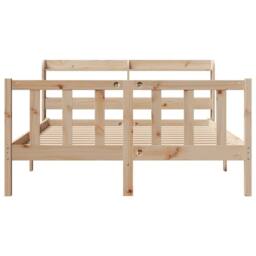 Berkfield Home Bed Frame without Mattress 160x200 cm Solid Wood Pine in Light Tan - thumbnail 4