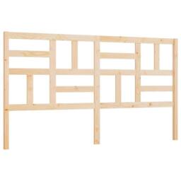 Berkfield Home Bed Headboard 186x4x104 cm Solid Wood Pine in Tan - Size: 186 x 4 x 104 cm - thumbnail 1