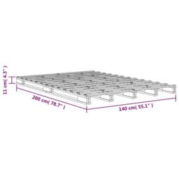 Berkfield Home Pallet Bed Wax Brown 140x200 cm Solid Wood Pine - thumbnail 9