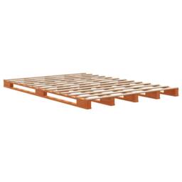Berkfield Home Pallet Bed Wax Brown 140x200 cm Solid Wood Pine - thumbnail 6
