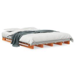 Berkfield Home Pallet Bed Wax Brown 140x200 cm Solid Wood Pine - thumbnail 3