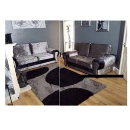 Furniture 786 Tango Full Back 3+2 Seater Sofa Set Crushed Velvet