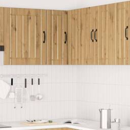 Berkfield Home Kitchen Wall Corner Cabinet Lucca Artisan Oak Engineered Wood in Brown - thumbnail 3