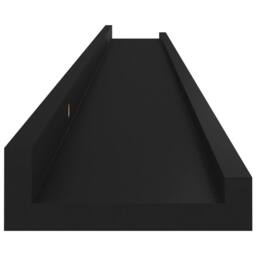 Berkfield Home Decorative Wall Shelves 2 pcs Black 100x9x3 cm - Size: 100 x 9 x 3 cm - thumbnail 7